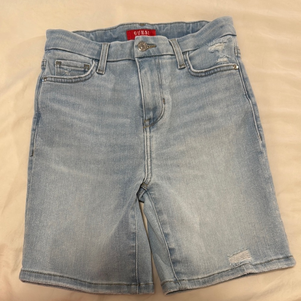 Guess Light Blue Kids Denim Shorts